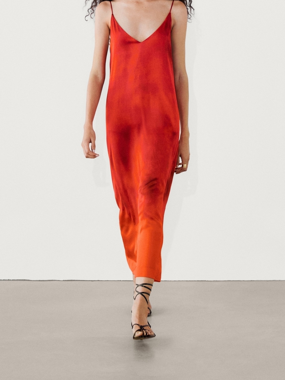 Mossimo Dutti Red Satin Slip Dress - Elegant Women's Evening Dress XS